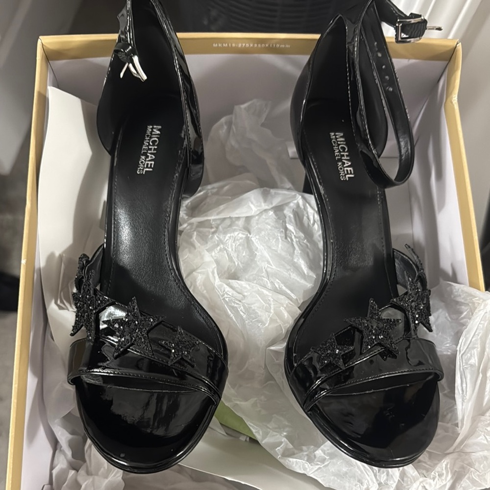 Michael Kors Black Star Embellished Women's Heels